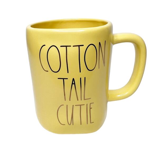 RAE DUNN ARTISAN COLLECTION BY MAGENTA Cotton Tail Cutie Coffee Mug 2022 Yellow - Picture 1 of 6
